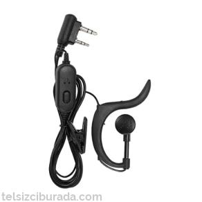 Baofeng BF-E88 / BF-88E Bas Konuş Mikrofonlu Telsiz Kulaklığı K Tip